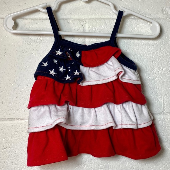 American Baby Patriotic American Flag Summer Dress - Picture 1 of 5